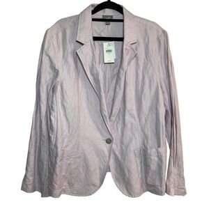 NWT J Jill Blossom Blazer Size Large Lavender Light‎ Pink Office Business Casual